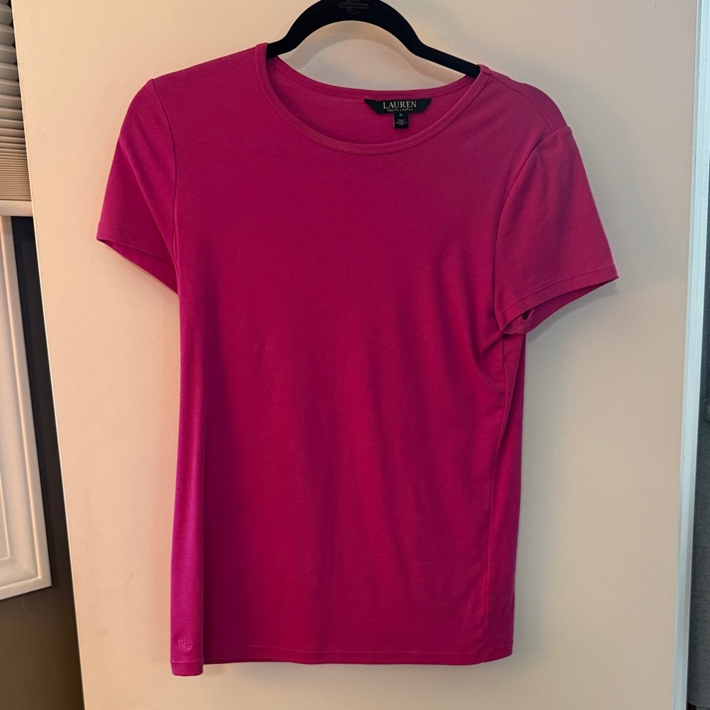 Ralph Lauren Double RL Fuchsia Short Sleeve Tee